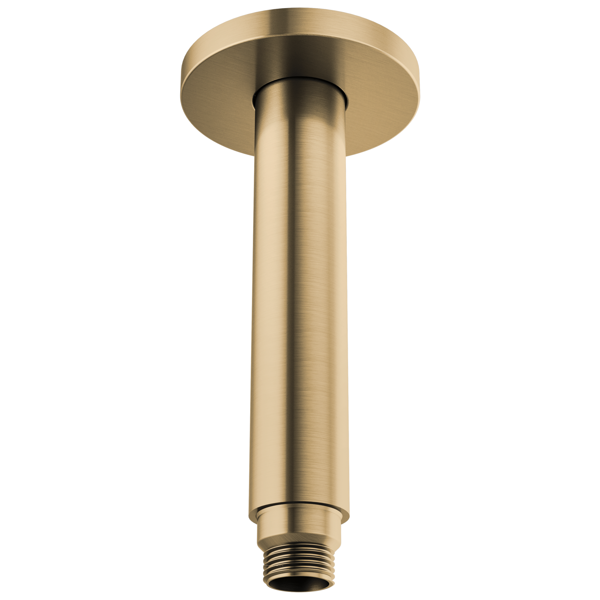 Kintsu 6" Dual Waterway Ceiling Mount Shower Arm and Flange - Brilliance® Luxe Gold®