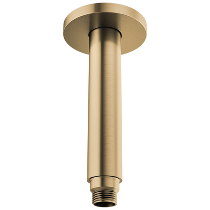 Kintsu 6" Dual Waterway Ceiling Mount Shower Arm and Flange - Brilliance® Luxe Gold®