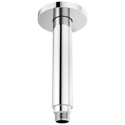 Kintsu 6" Dual Waterway Ceiling Mount Shower Arm and Flange - Polished Chrome