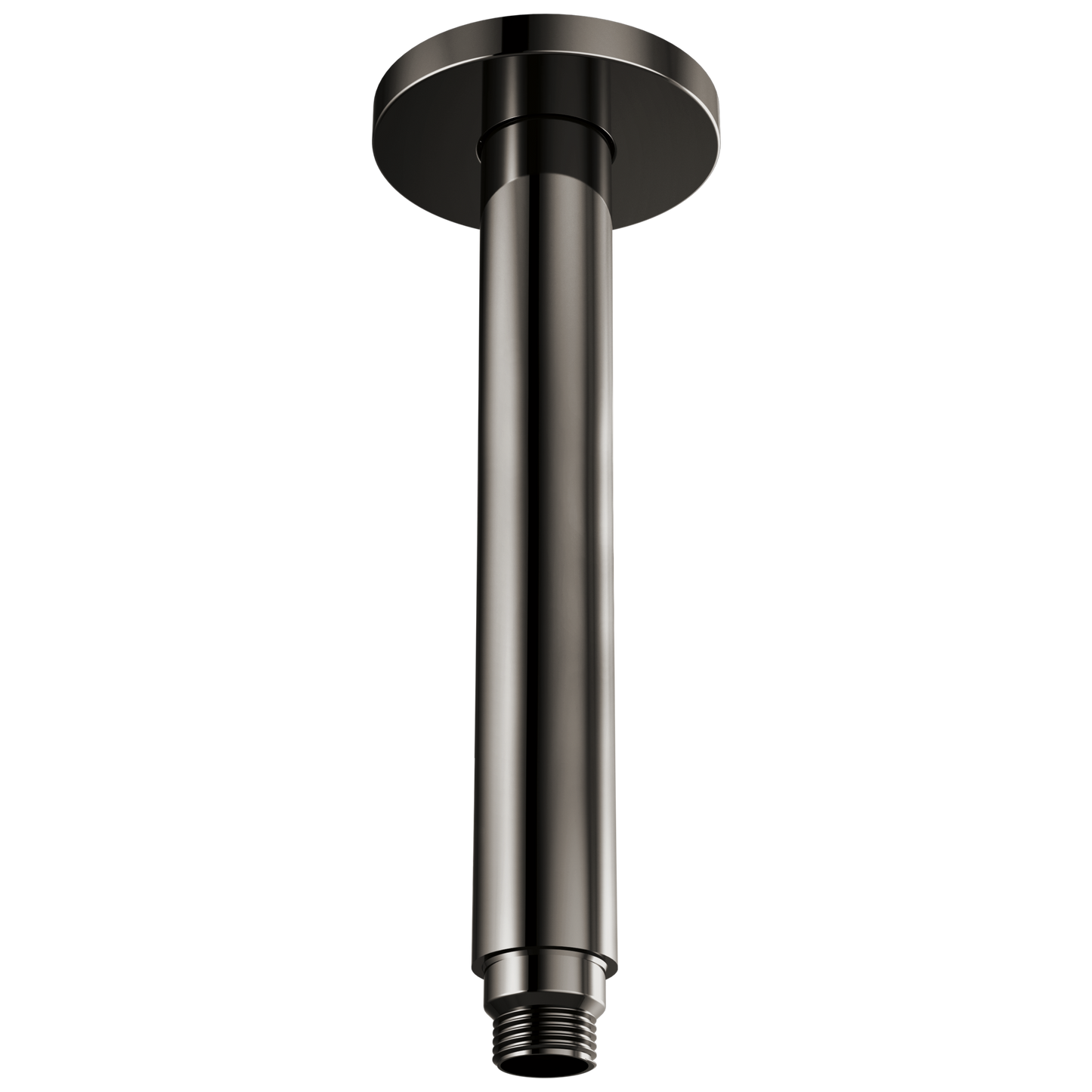 Kintsu 10" Dual Waterway Ceiling Mount Shower Arm and Flange - Brilliance® Black Onyx