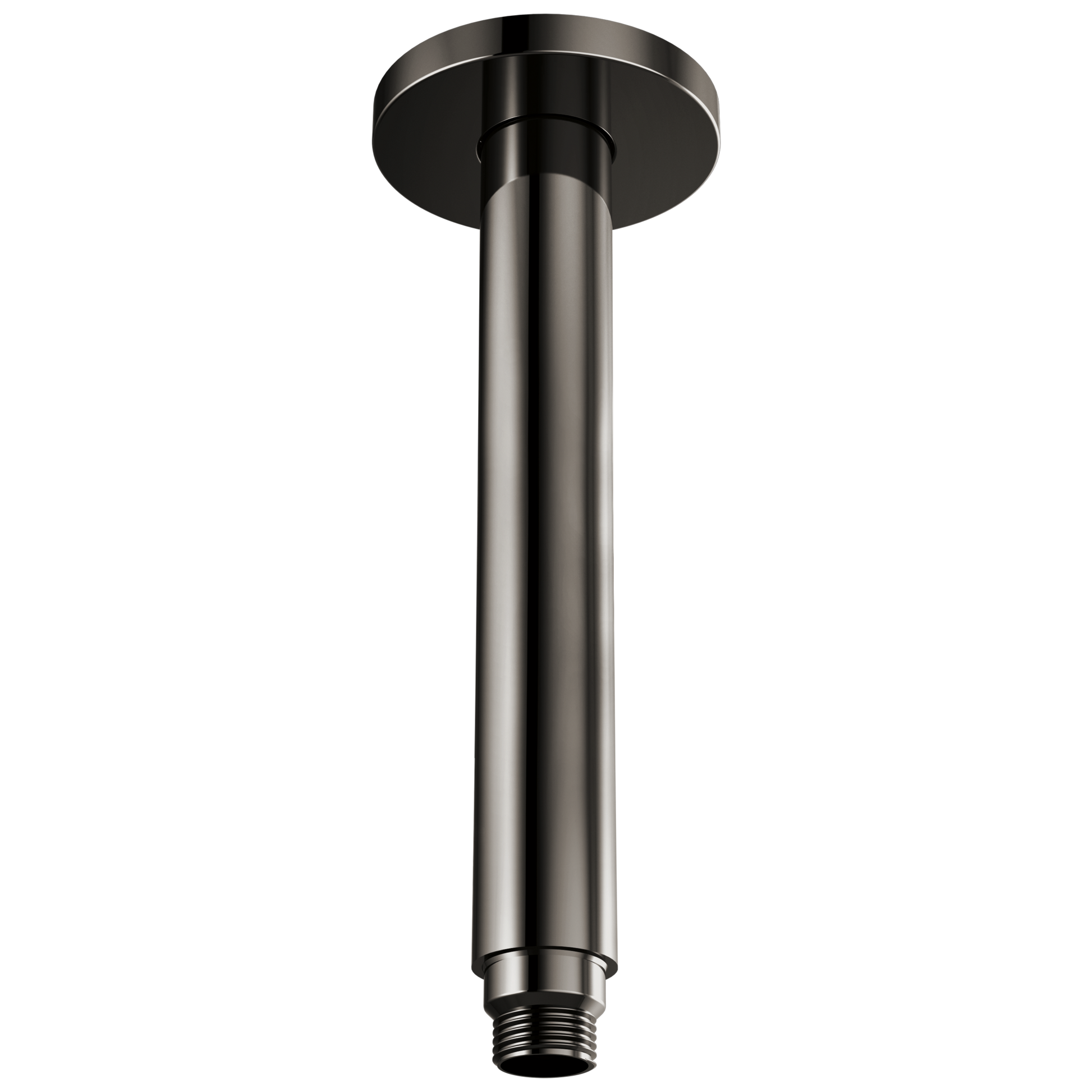 Kintsu 10" Dual Waterway Ceiling Mount Shower Arm and Flange - Brilliance® Black Onyx