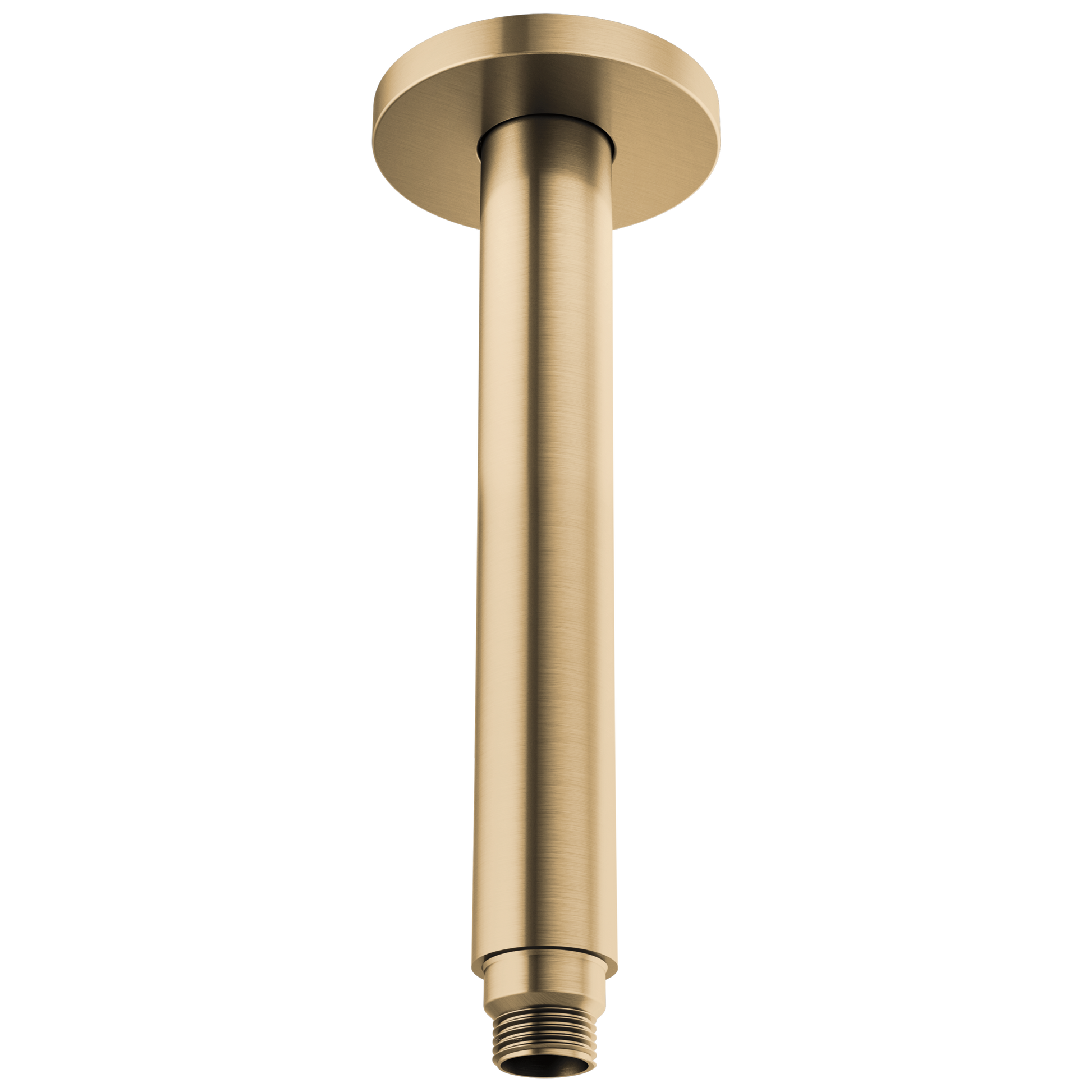 Kintsu 10" Dual Waterway Ceiling Mount Shower Arm and Flange - Brilliance® Luxe Gold®