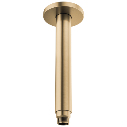 Kintsu 10" Dual Waterway Ceiling Mount Shower Arm and Flange - Brilliance® Luxe Gold®