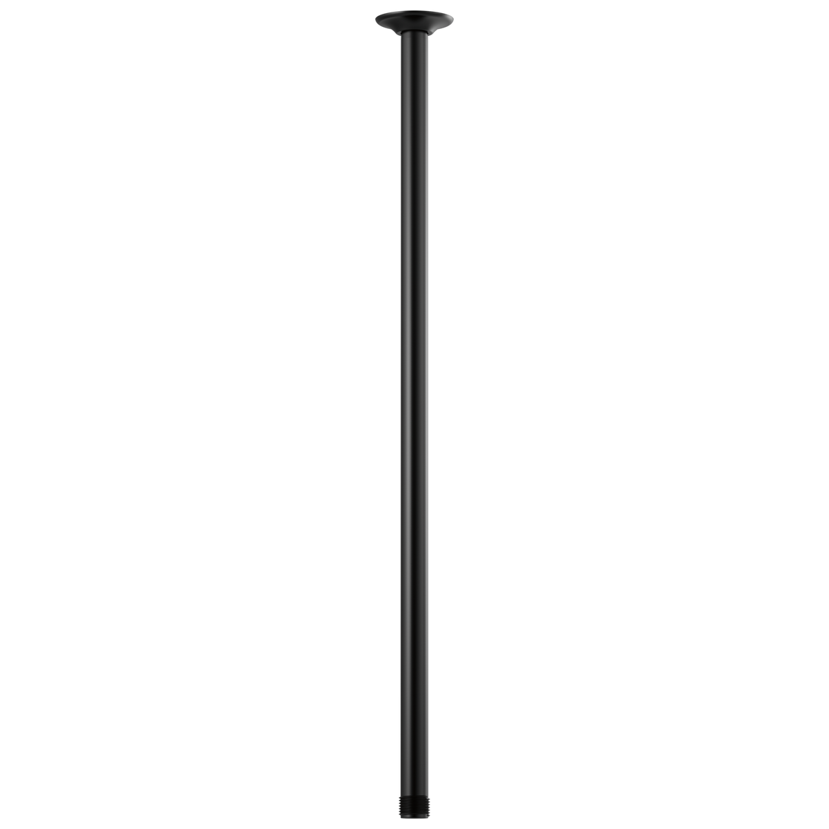 Essential Shower Series 24" Ceiling Mount Shower Arm And Round Flange - Matte Black