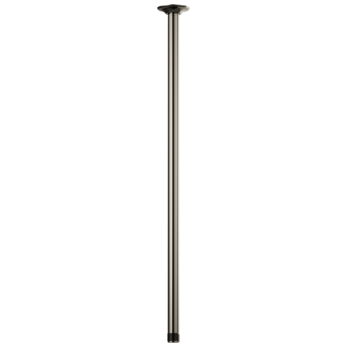 Essential Shower Series 24" Ceiling Mount Shower Arm And Round Flange - Brilliance® Black Onyx