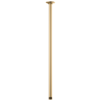 Essential Shower Series 24" Ceiling Mount Shower Arm And Round Flange - Brilliance® Luxe Gold®