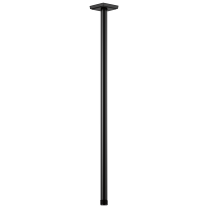 Essential Shower Series 24" Ceiling Mount Shower Arm And Square Flange - Matte Black