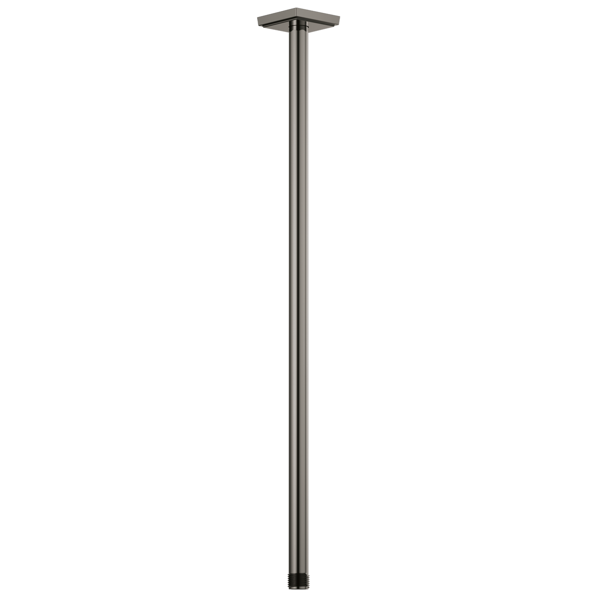 Essential Shower Series 24" Ceiling Mount Shower Arm And Square Flange - Brilliance® Black Onyx