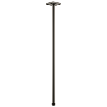 Essential Shower Series 24" Ceiling Mount Shower Arm And Square Flange - Brilliance® Black Onyx