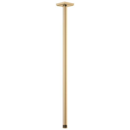 Essential Shower Series 24" Ceiling Mount Shower Arm And Square Flange - Brilliance® Luxe Gold®