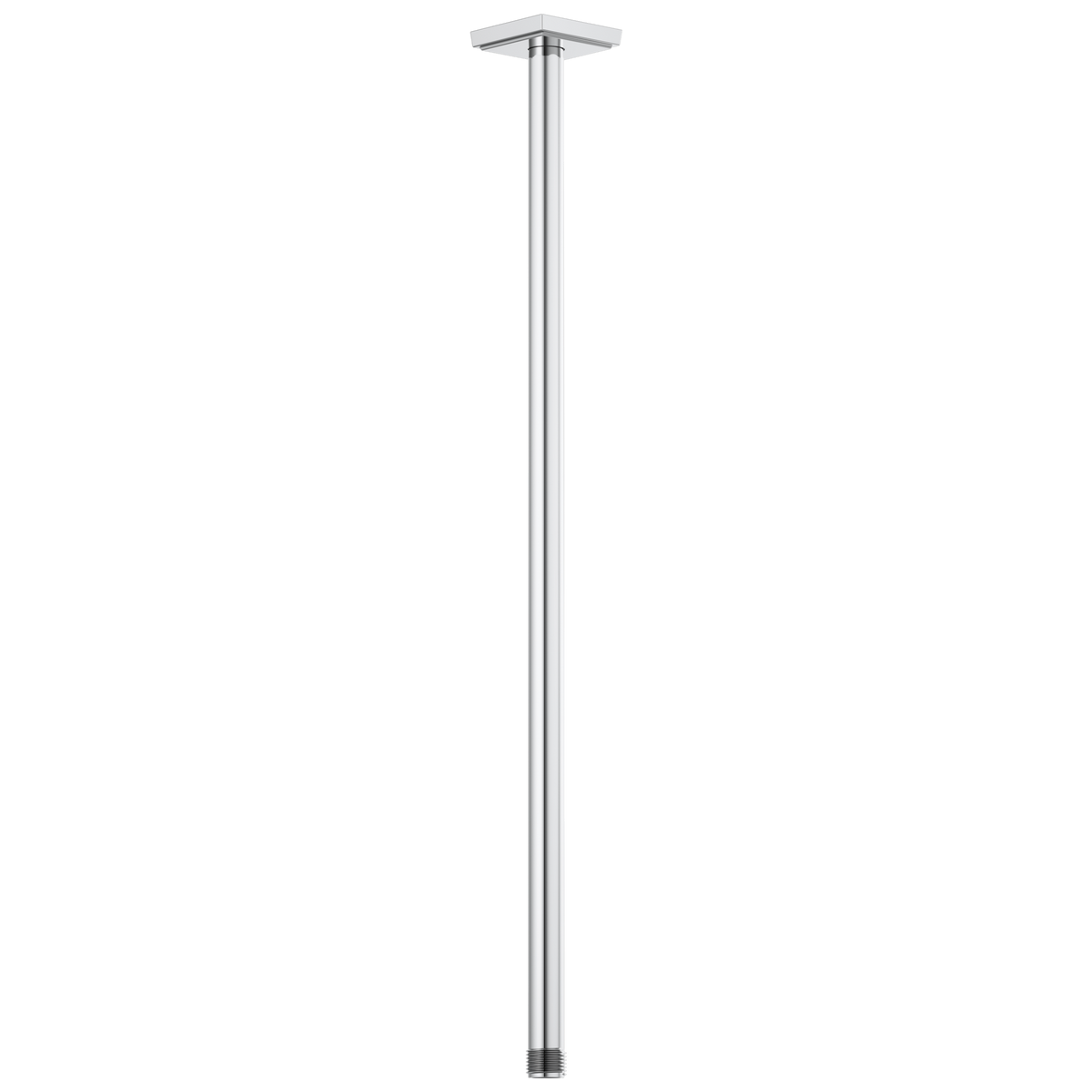 Essential Shower Series 24" Ceiling Mount Shower Arm And Square Flange - Polished Chrome