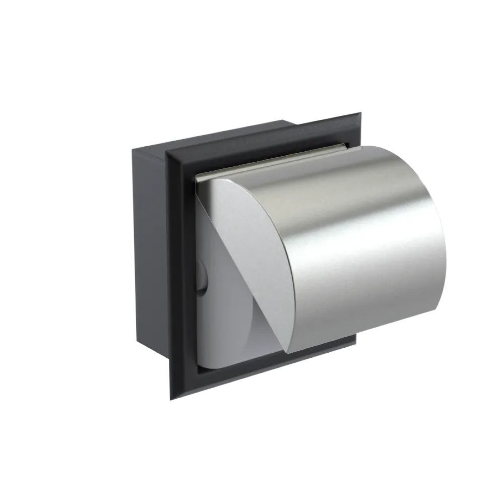 Rubinet RECESSED TOILET PAPER HOLDER Matt Black