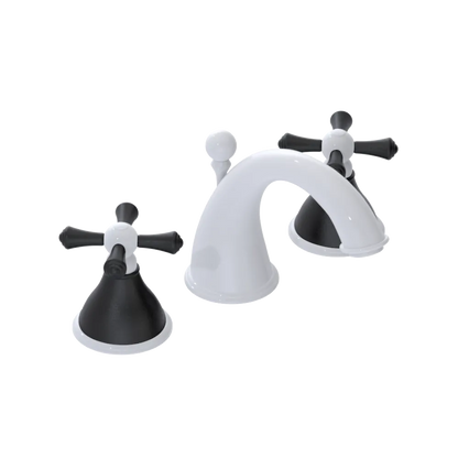 Rubinet Widespread Lav. Set. (less drain) White