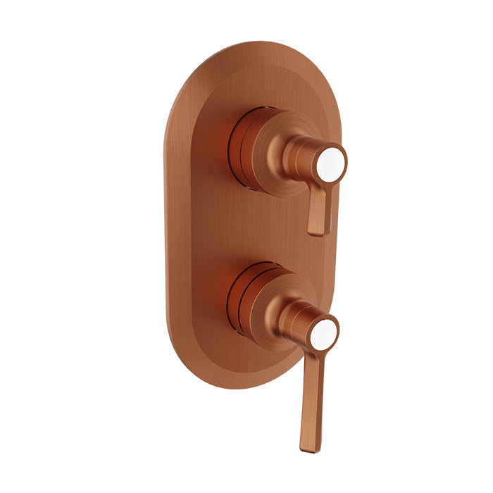 Baril Complete thermostatic pressure balanced shower control valve with 1-way diverter