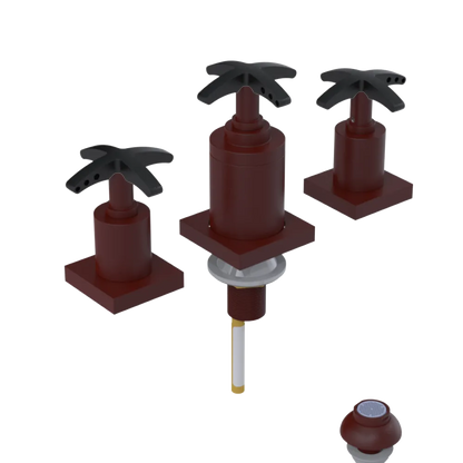 Rubinet Bidet Fitting with Spray, Diverter, and Vacuum Breaker (less drain) Bordeaux