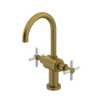 Rubinet Single Hole Dual Handle Lav. Set with LaSalle Spout (less drain) Antique Brass Matt