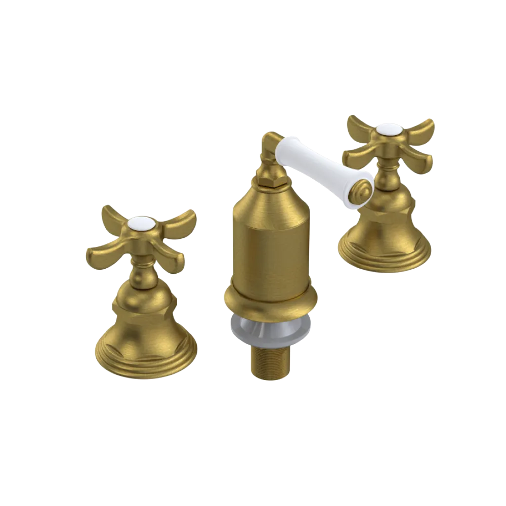Rubinet Bidet Fitting with Spray, Diverter, and Vacum Breaker (Less Drain) Antique Brass Matt