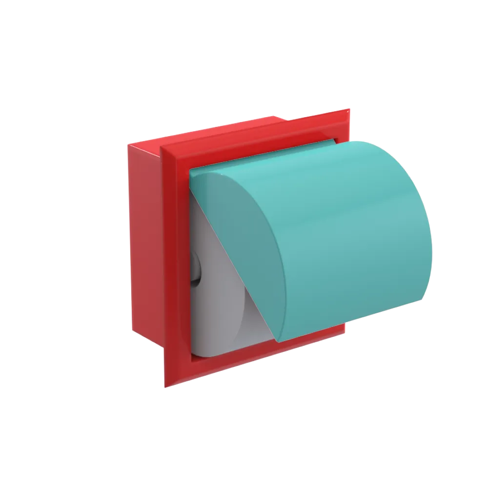 Rubinet RECESSED TOILET PAPER HOLDER Red
