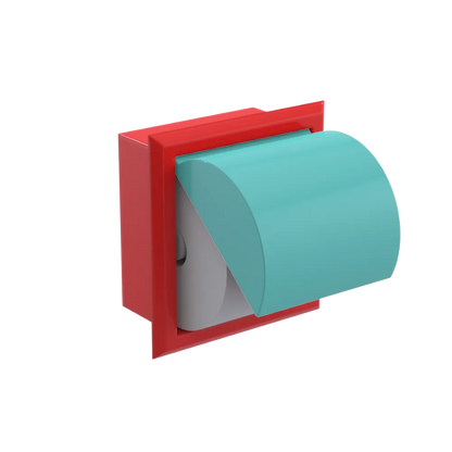 Rubinet RECESSED TOILET PAPER HOLDER Red