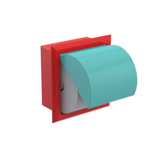 Rubinet RECESSED TOILET PAPER HOLDER Red