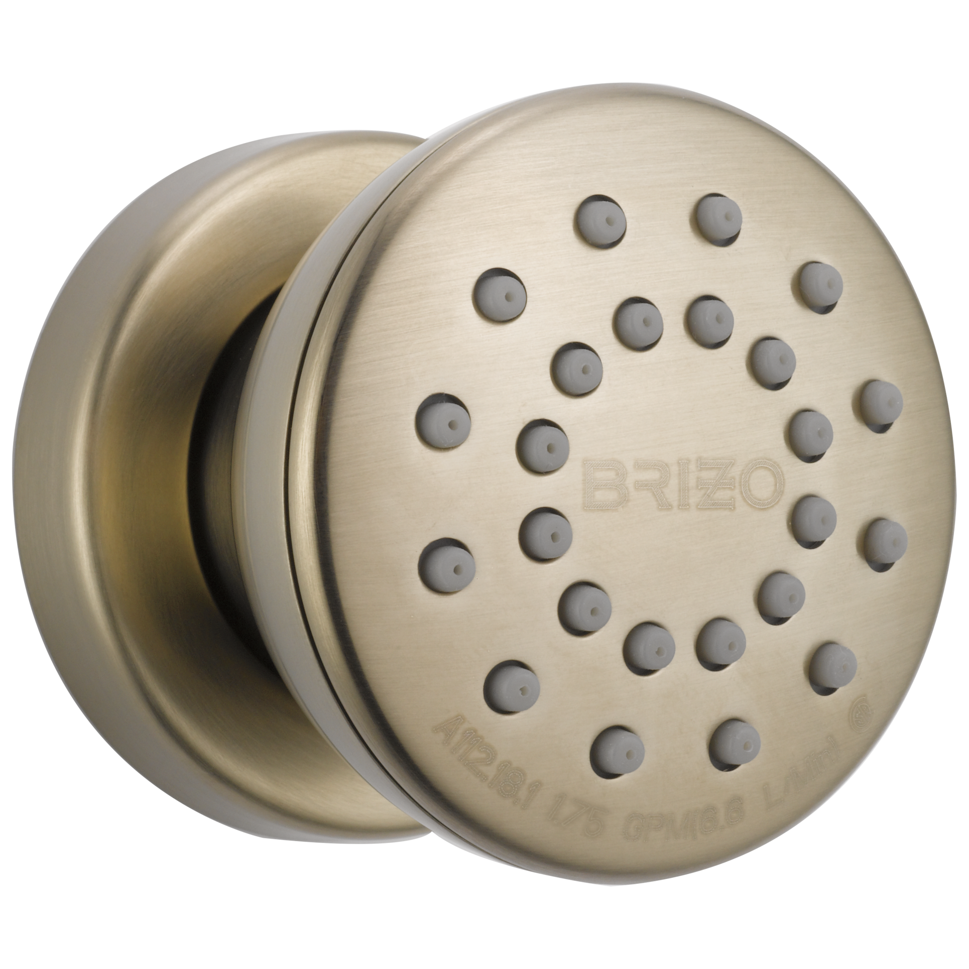 Essential Shower Series Touch-Clean Round Body Spray - Brilliance® Brushed Nickel
