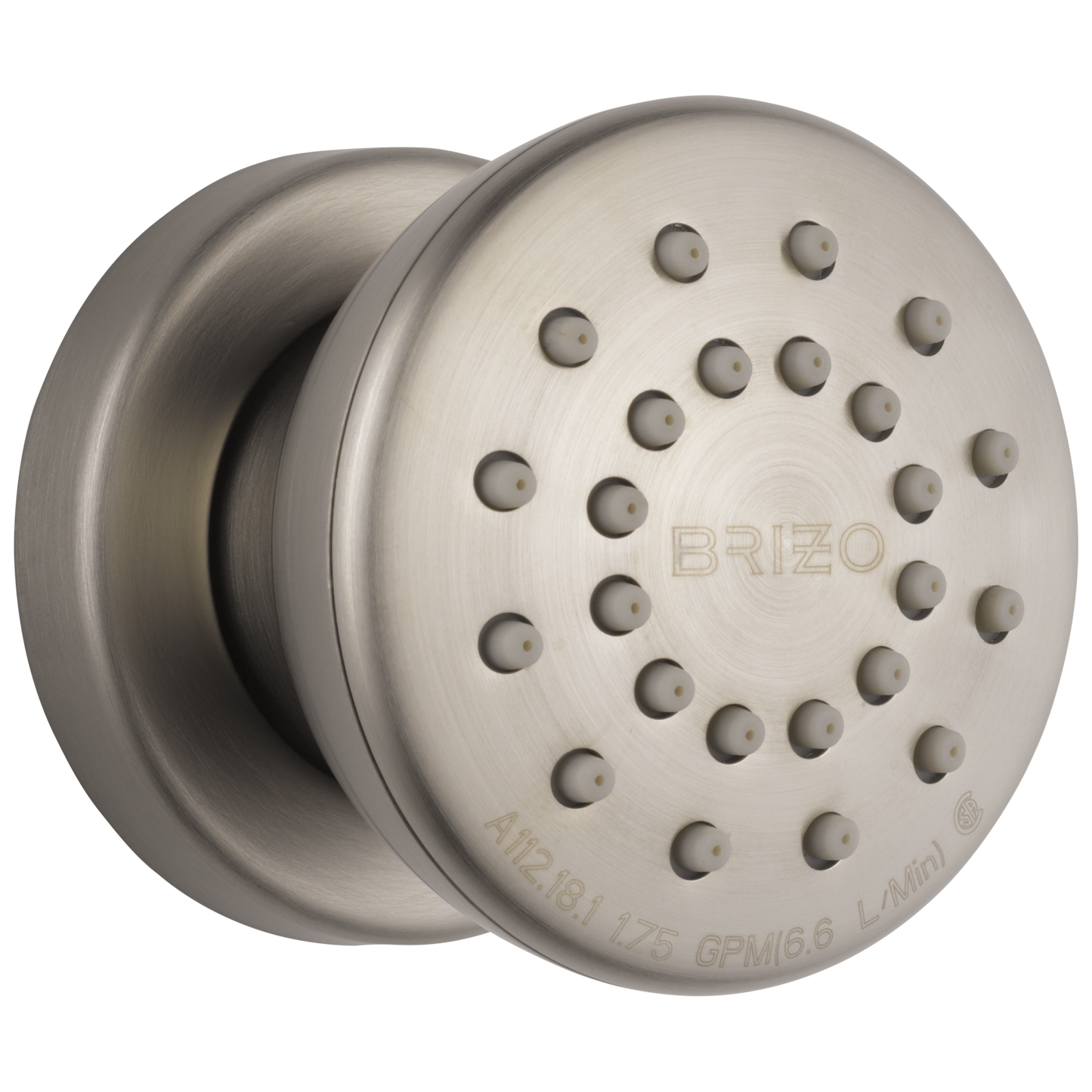 Essential Shower Series Touch-Clean Round Body Spray - Brilliance® Luxe Nickel®