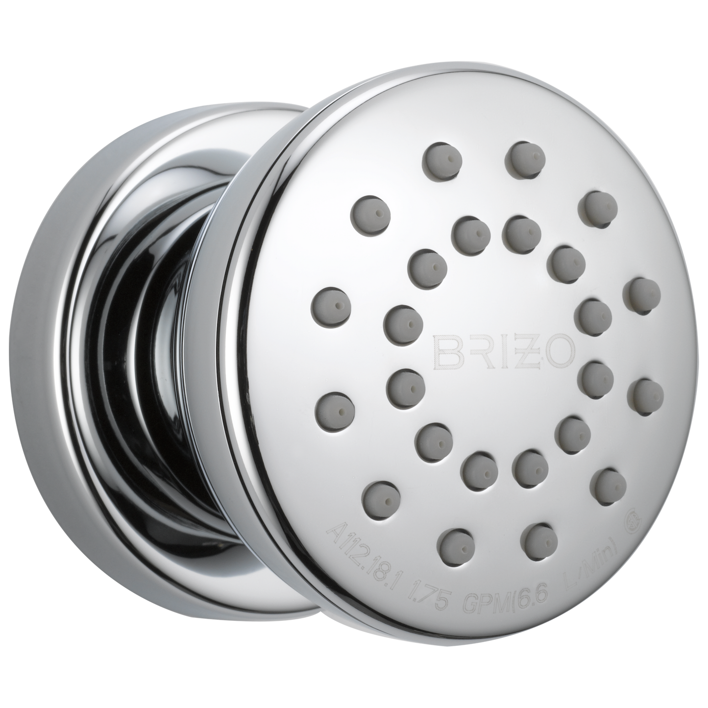 Essential Shower Series Touch-Clean Round Body Spray - Polished Chrome