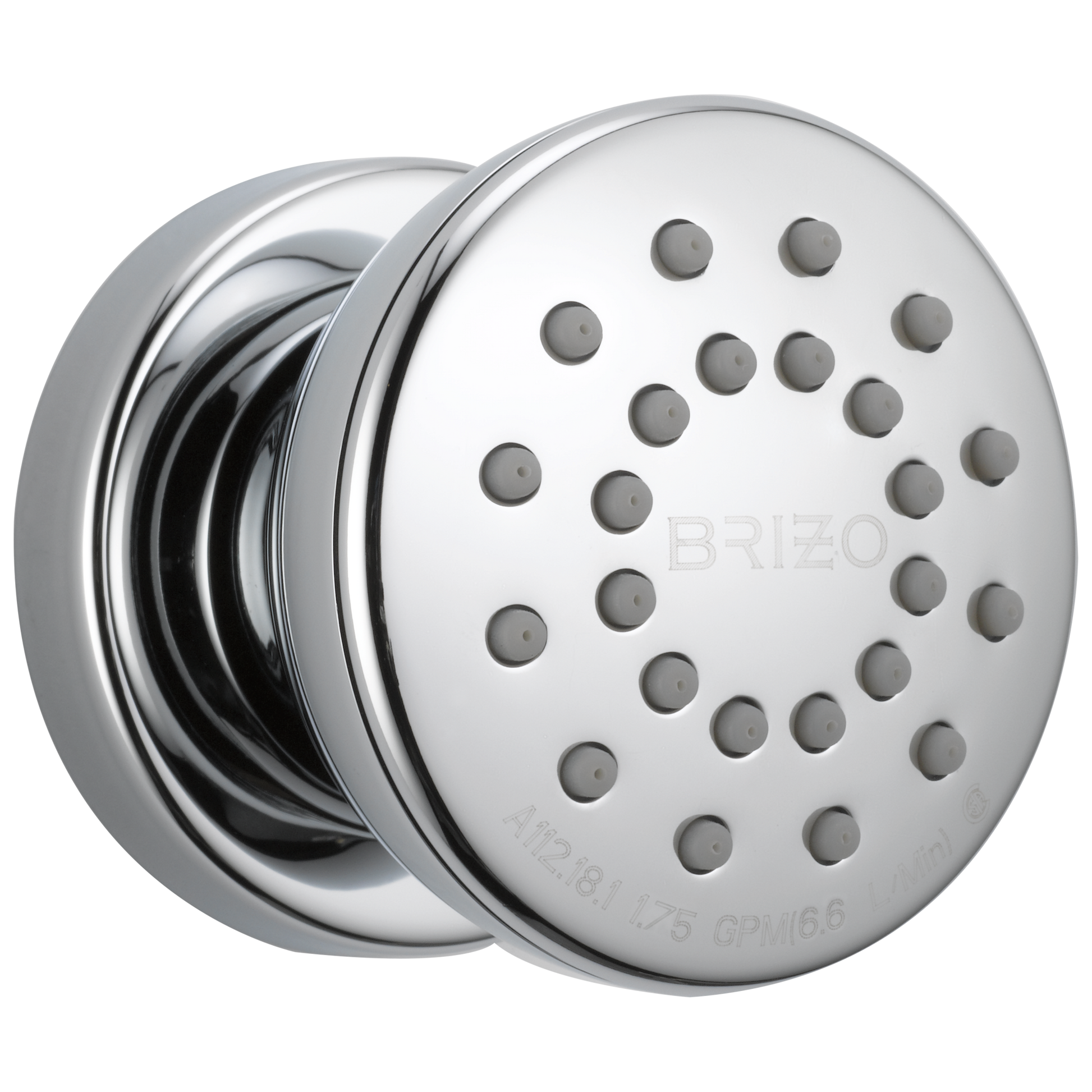 Essential Shower Series Touch-Clean Round Body Spray - Polished Chrome