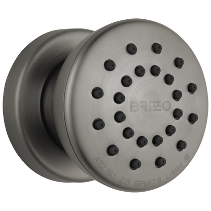 Essential Shower Series Touch-Clean Round Body Spray - Brilliance® Luxe Steel®