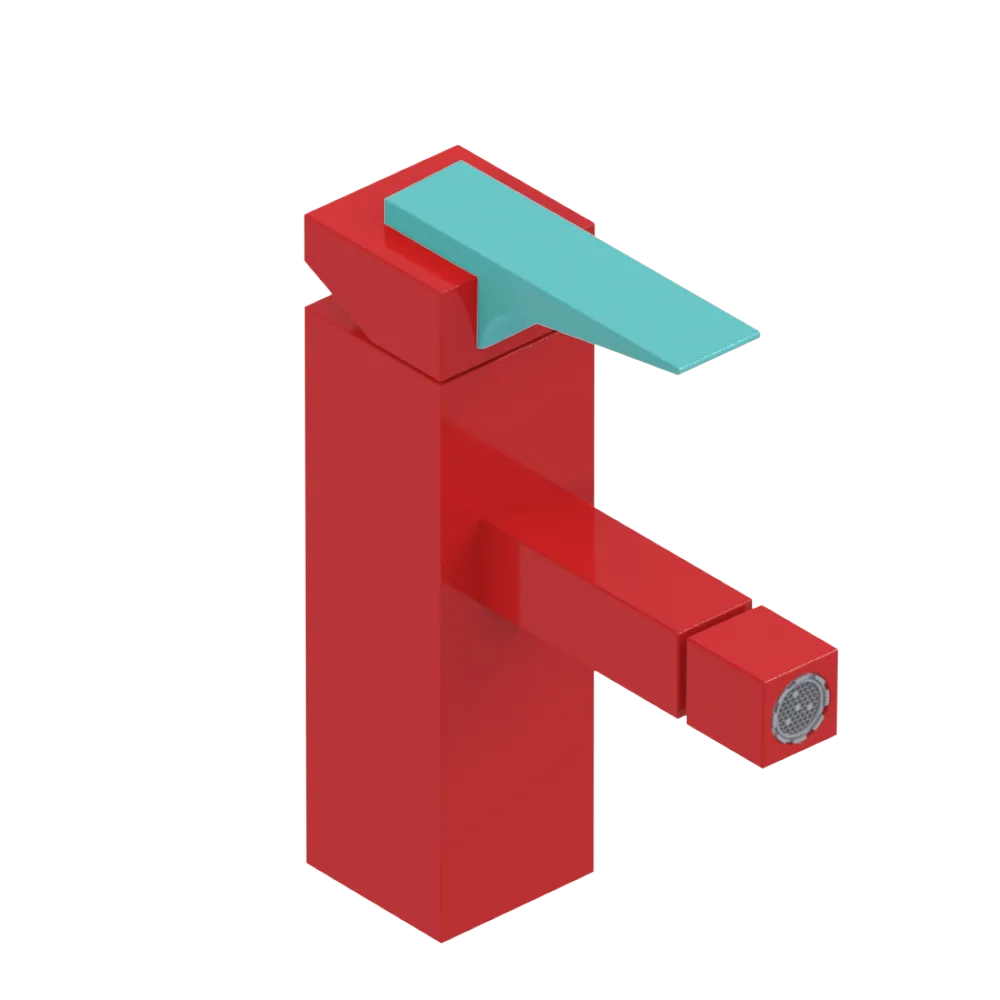 Rubinet Single Control Bidet Fitting (less drain) Red