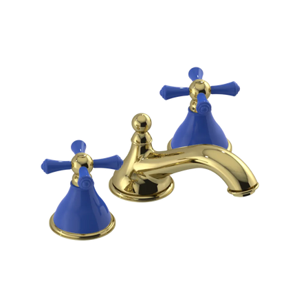 Rubinet Widespread Lav. Set. (less drain) Natural Brass