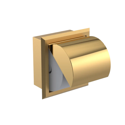 Rubinet RECESSED TOILET PAPER HOLDER Satin Gold