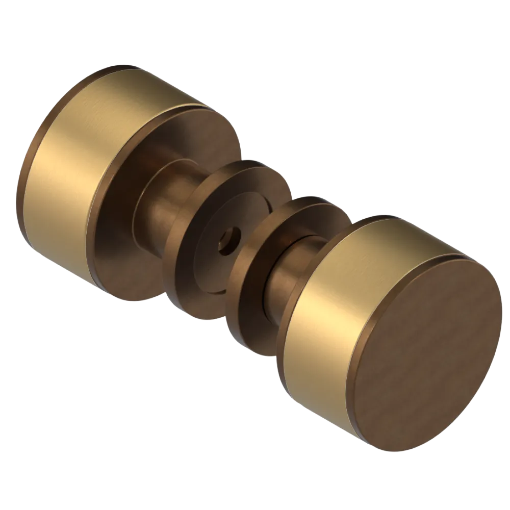 Rubinet Shower Door Knob (set) Tuscan Brass