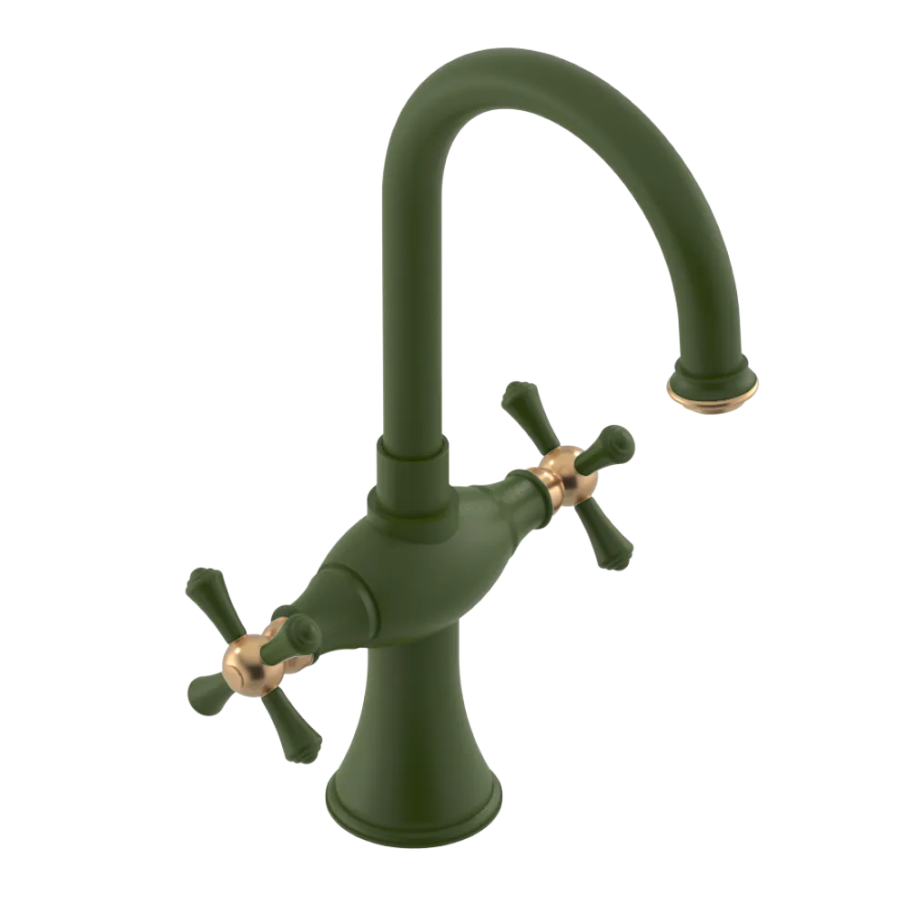 Rubinet Single Hole Dual Handle Lav. Set. (less drain) Green Envy