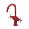 Rubinet Single Hole Dual Handle Lav. Set with LaSalle Spout (less drain) Red