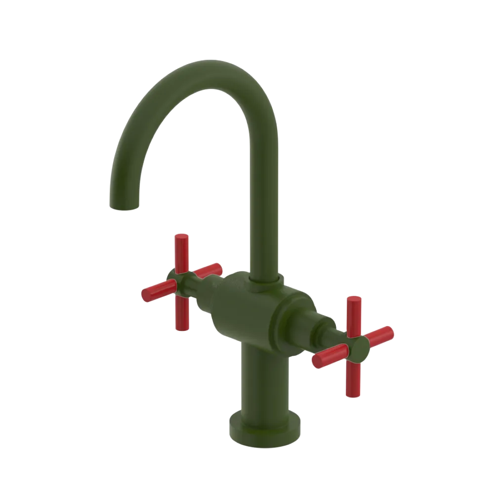 Rubinet Single Hole Dual Handle Lav. Set with LaSalle Spout (less drain) Green Envy