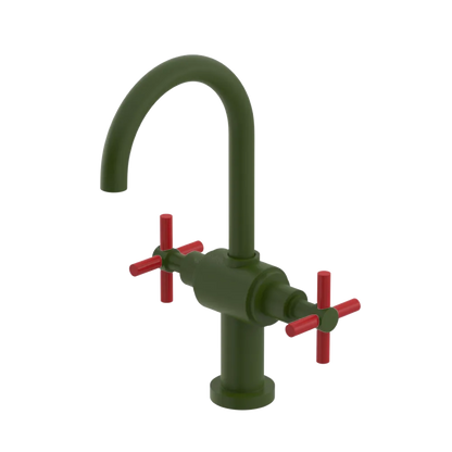 Rubinet Single Hole Dual Handle Lav. Set with LaSalle Spout (less drain) Green Envy