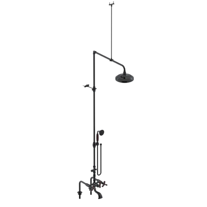Rubinet Deck Mount Tub & Shower with Hand Held Shower Black