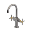 Rubinet Single Hole Dual Handle Lav. Set with LaSalle Spout (less drain) Polished Nickel