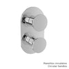Baril Thermostatic pressure balanced shower valve with 3-way diverter (without handle)