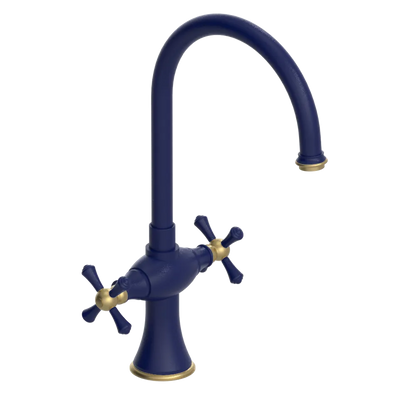 Rubinet Two Handle Single Hole Kitchen Set Midnight Blue