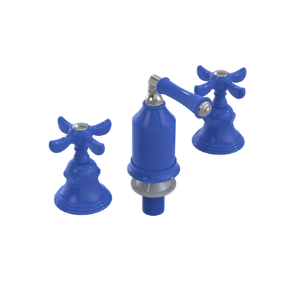 Rubinet Bidet Fitting with Spray, Diverter, and Vacum Breaker (Less Drain) Blu Jean