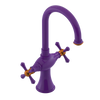 Rubinet Single Hole Dual Handle Lav. Set. (less drain) Purple Haze