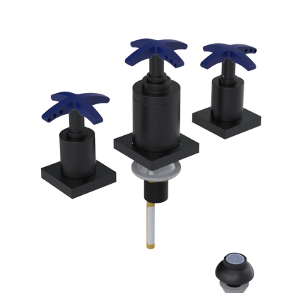 Rubinet Bidet Fitting with Spray, Diverter, and Vacuum Breaker (less drain) Matt Black