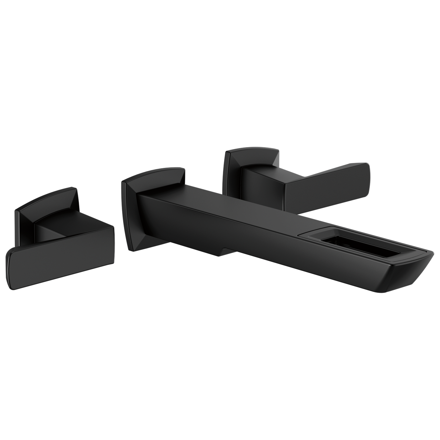 Brizo Two Handle Wall Mount Lavatory Faucet With Open Flow Spout 12 Gpm