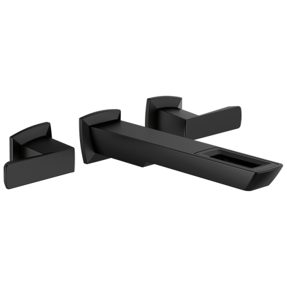 Brizo Two Handle Wall Mount Lavatory Faucet With Open Flow Spout 12 Gpm