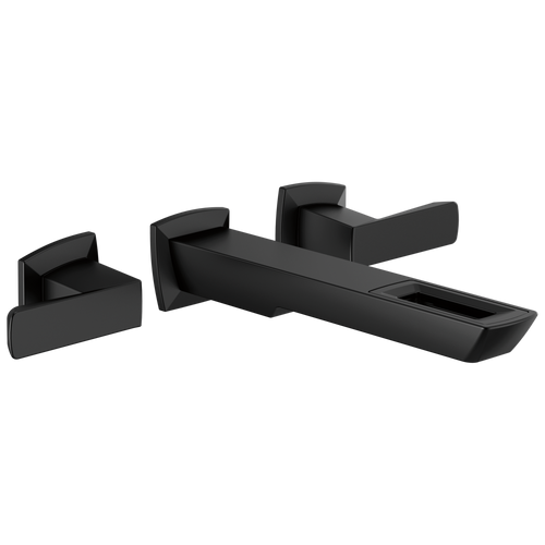 Brizo Two Handle Wall Mount Lavatory Faucet With Open Flow Spout 12 Gpm