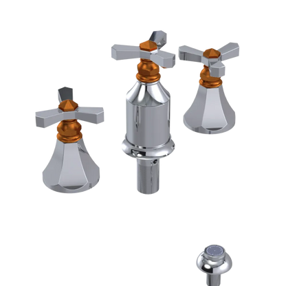 Rubinet Bidet Fitting with Spray, Diverter, and Vacum Breaker (Less Drain) Chrome