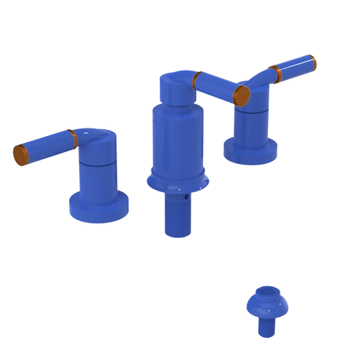 Rubinet Bidet Fitting with Spray, Diverter, and Vacuum Breaker (less drain) Blu Jean