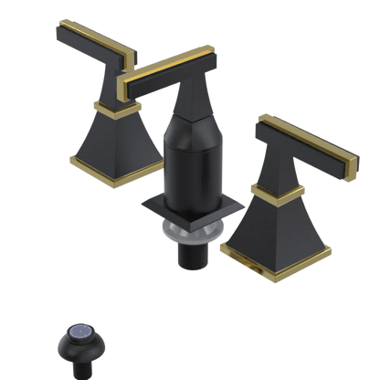 Rubinet Bidet Fitting with Spray, Diverter, and Vacum Breaker (Less Drain) Matt Black